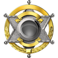 Značka Sheriff Badge 2, nalepka. AUR157-Life-decor.si