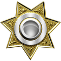 Značka Sheriff Badge 3, nalepka. AUR158-Life-decor.si