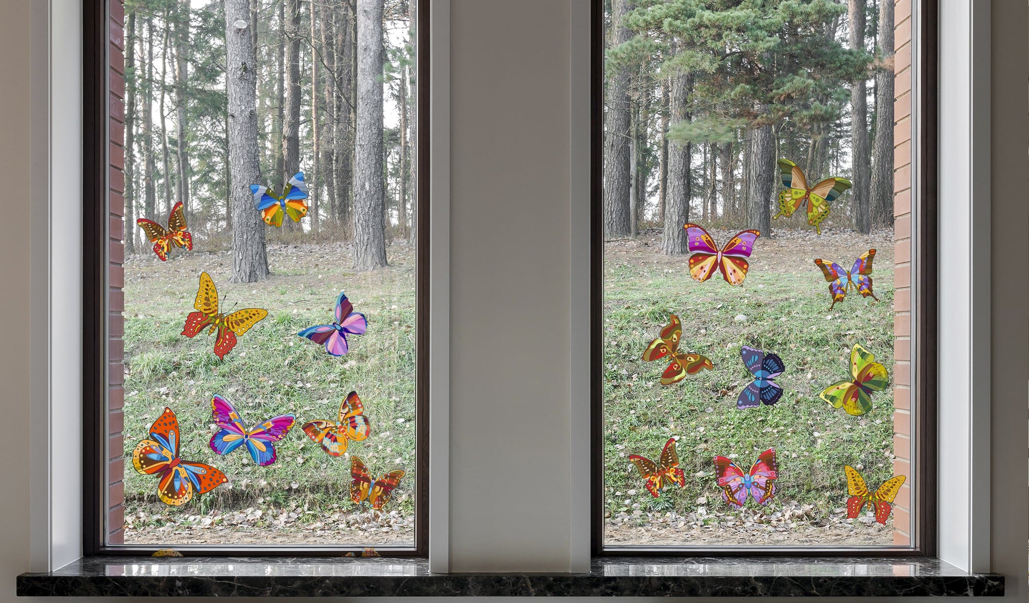 METULJČKI - Dekoracija za okna WL029 - Life-decor.si