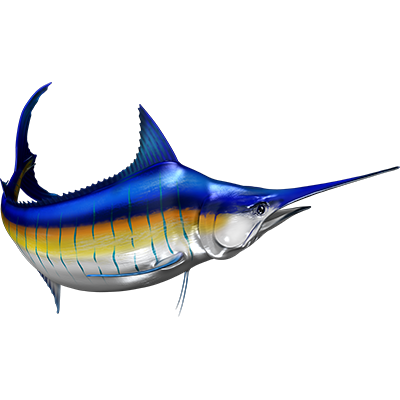 Modre nalepke za ribe Marlin, samolepilne, 6 različnih modelov - AUR050