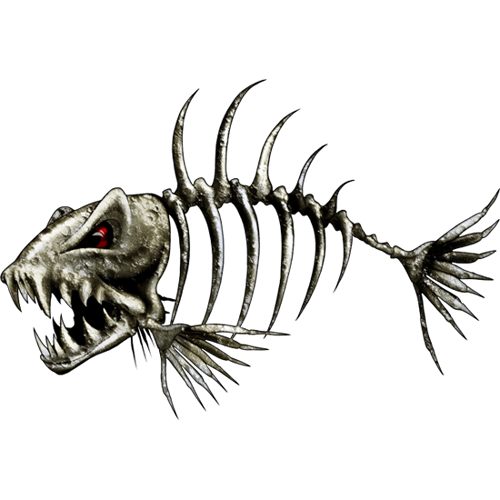 Nalepke za ribe iz kosti, samolepilne - AUR053