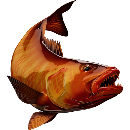 Ribje nalepke Cubera Snapper, samolepilne, 6 različnih dizajnov - AUR062