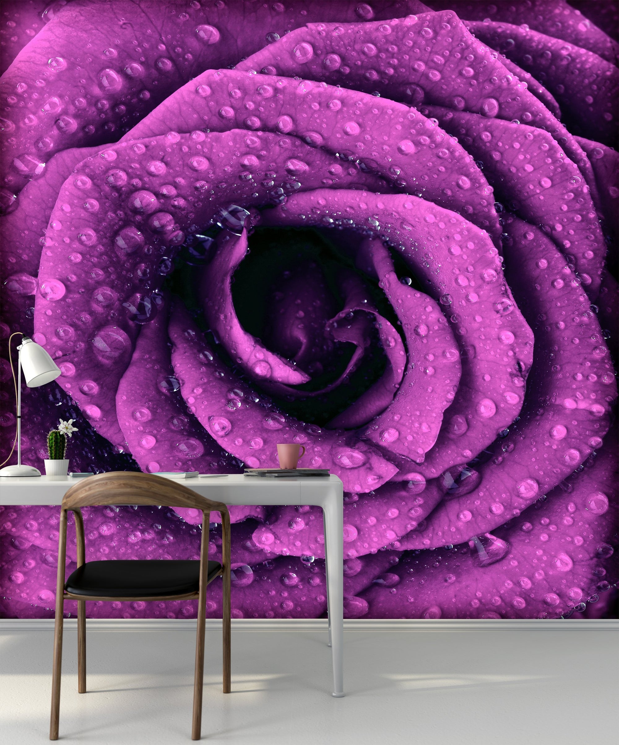 Samolepilne stenske tapete  Purple dark rose SW249