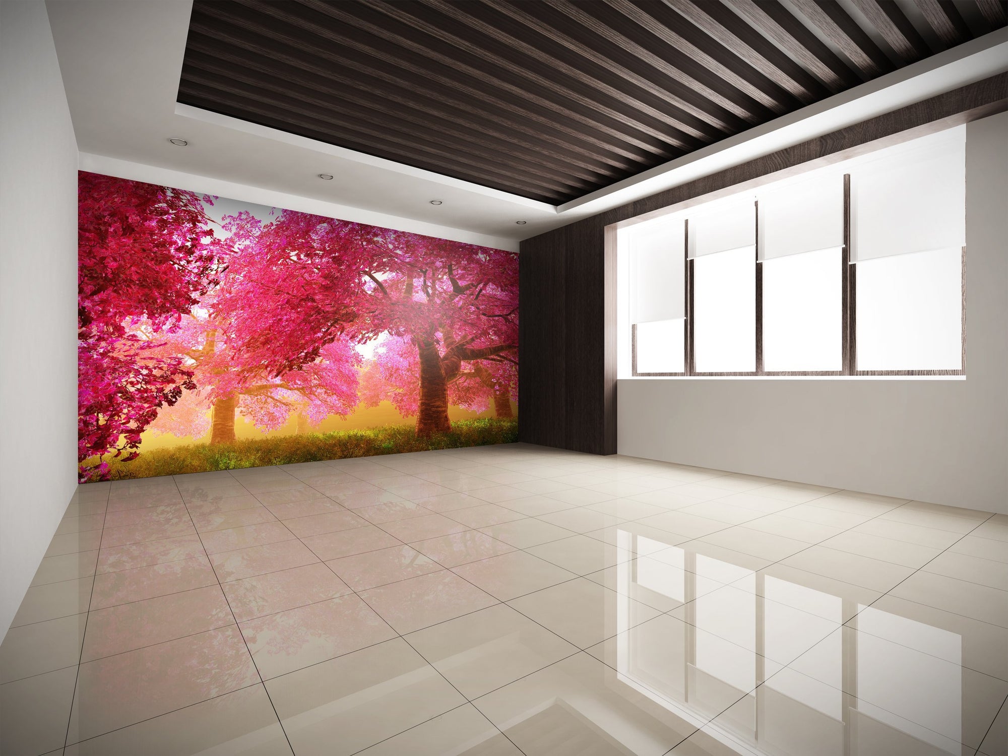 Samolepilne stenske tapete  Cherry Blossoms Trees SW073