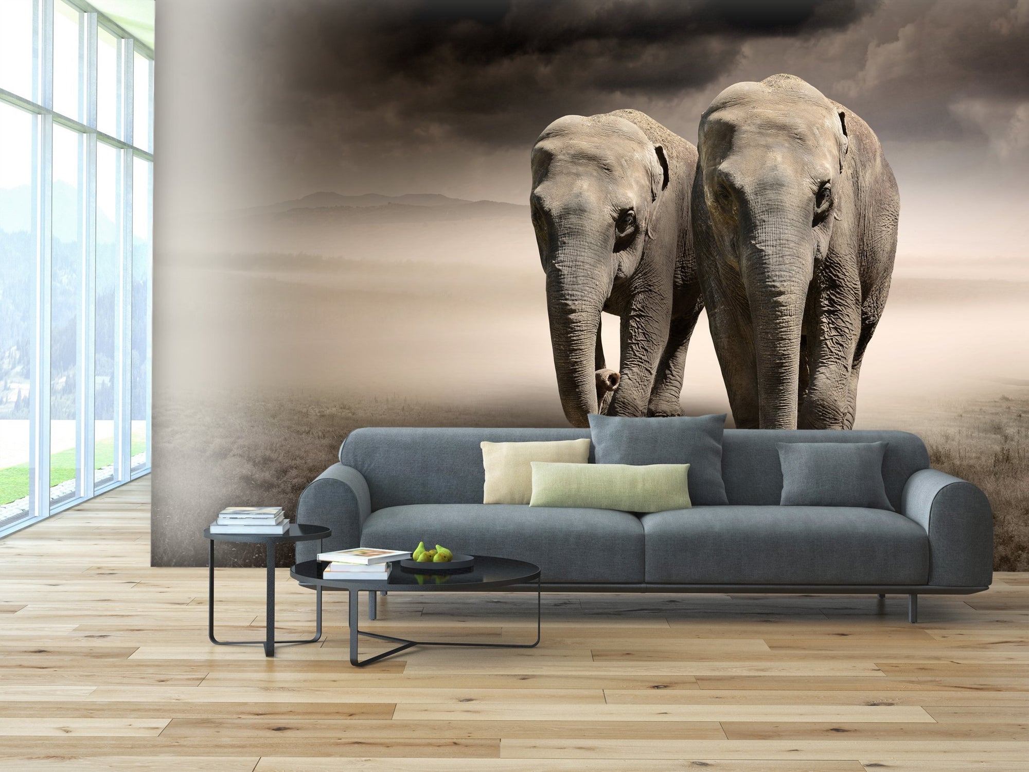 Samolepilne stenske tapete  Elephants SW022