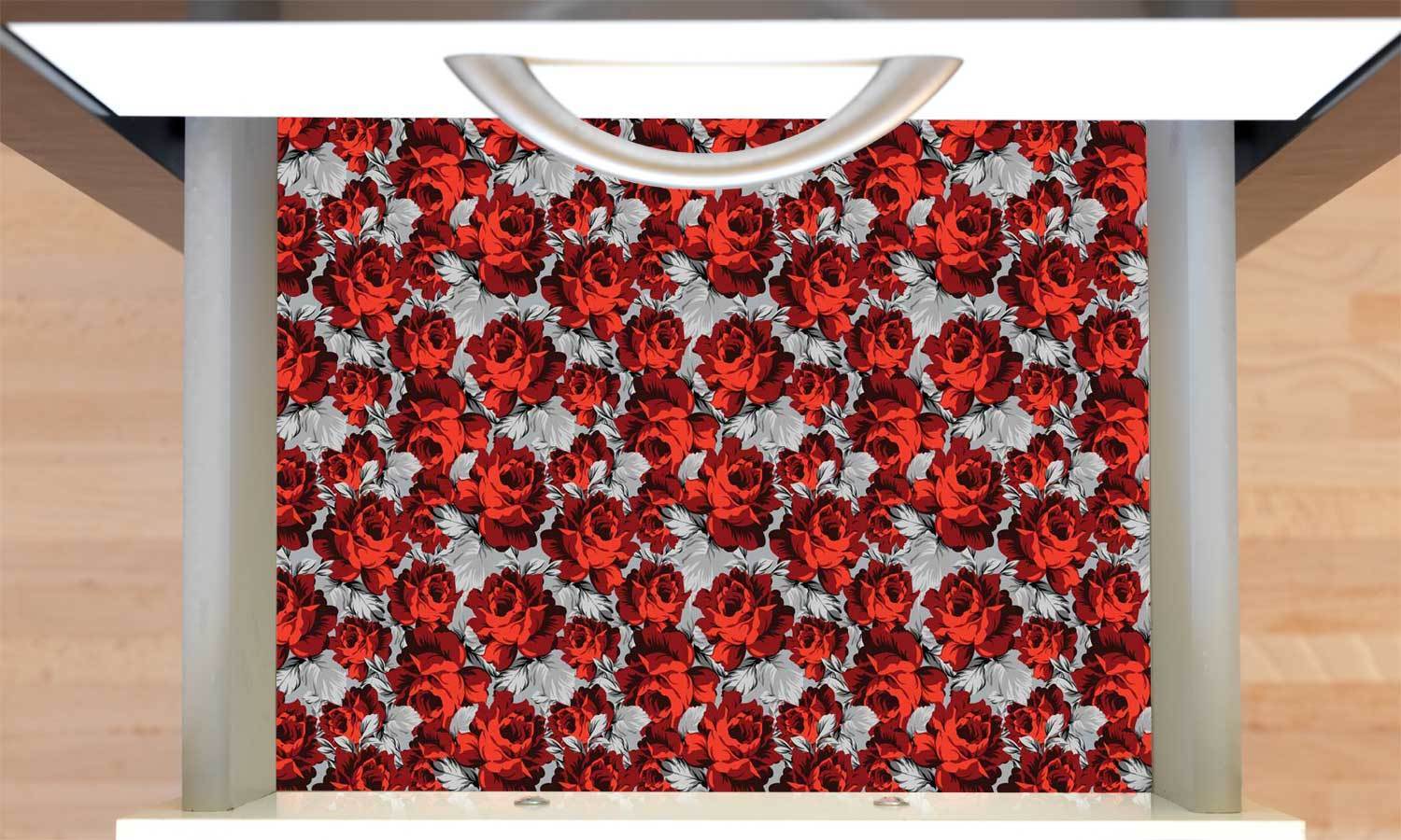 Samolepilna PVC folija za pohištvo- Rdeča roža PAT034