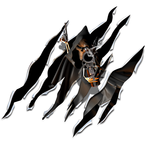 Nalepke Reaper Revolver Rip za avto ali motorno kolo. AUR008
