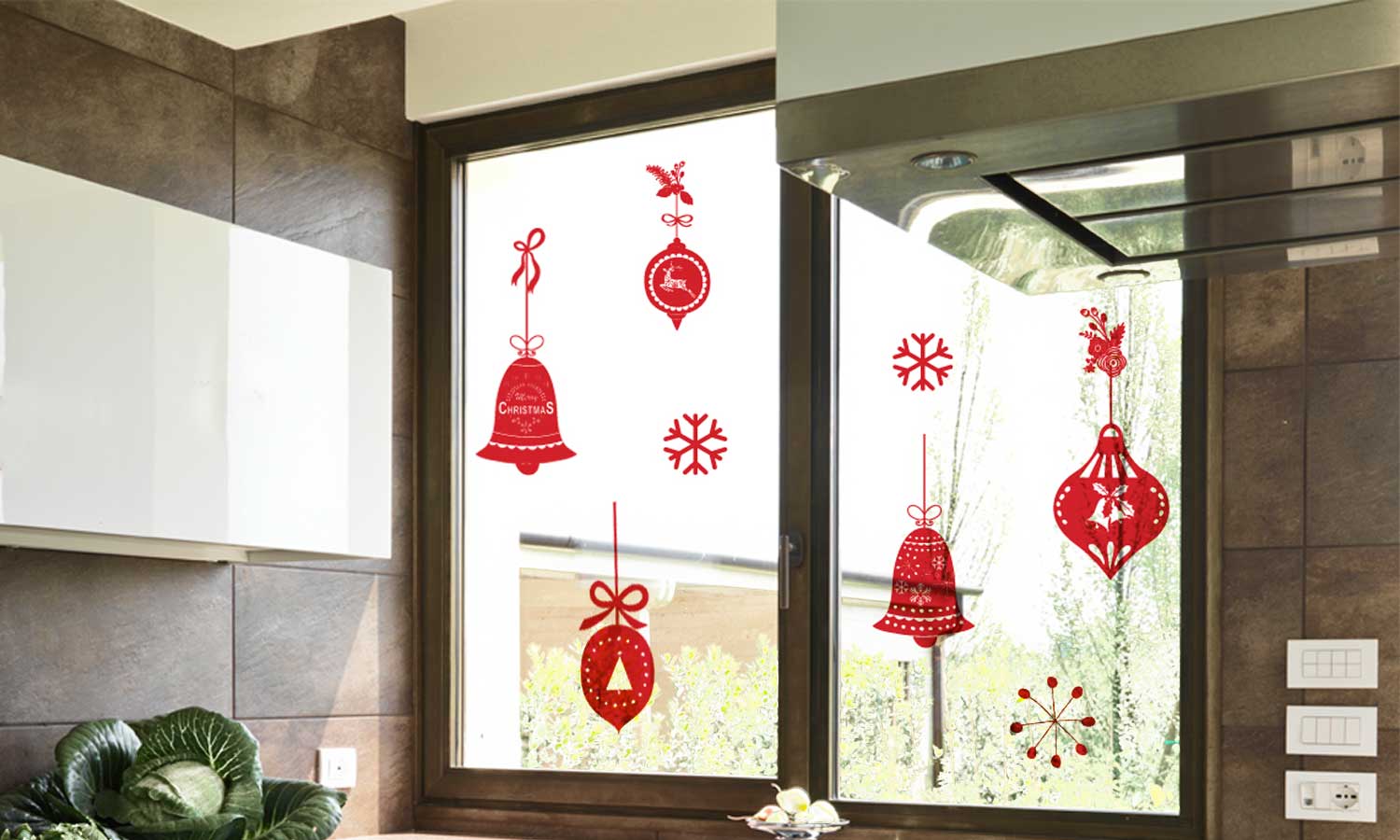Božične nalepke za okna dekoracije - Dekoracija za okna WLB004 - Life-decor.si