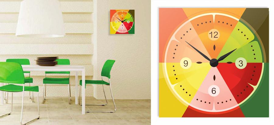 Stenske ure OClock - Fruit Clock