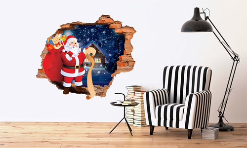 3D Art stenska nalepka Božična darila - 3D071 - Life-decor.si