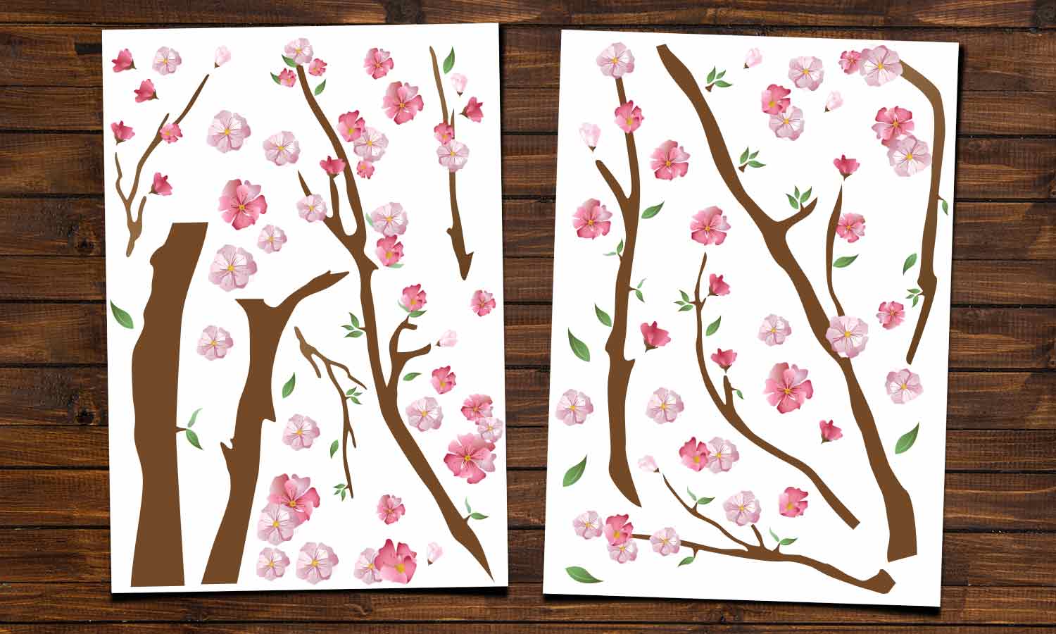 Stenske nalepke drevo Češnjevi cvetovi - WS047