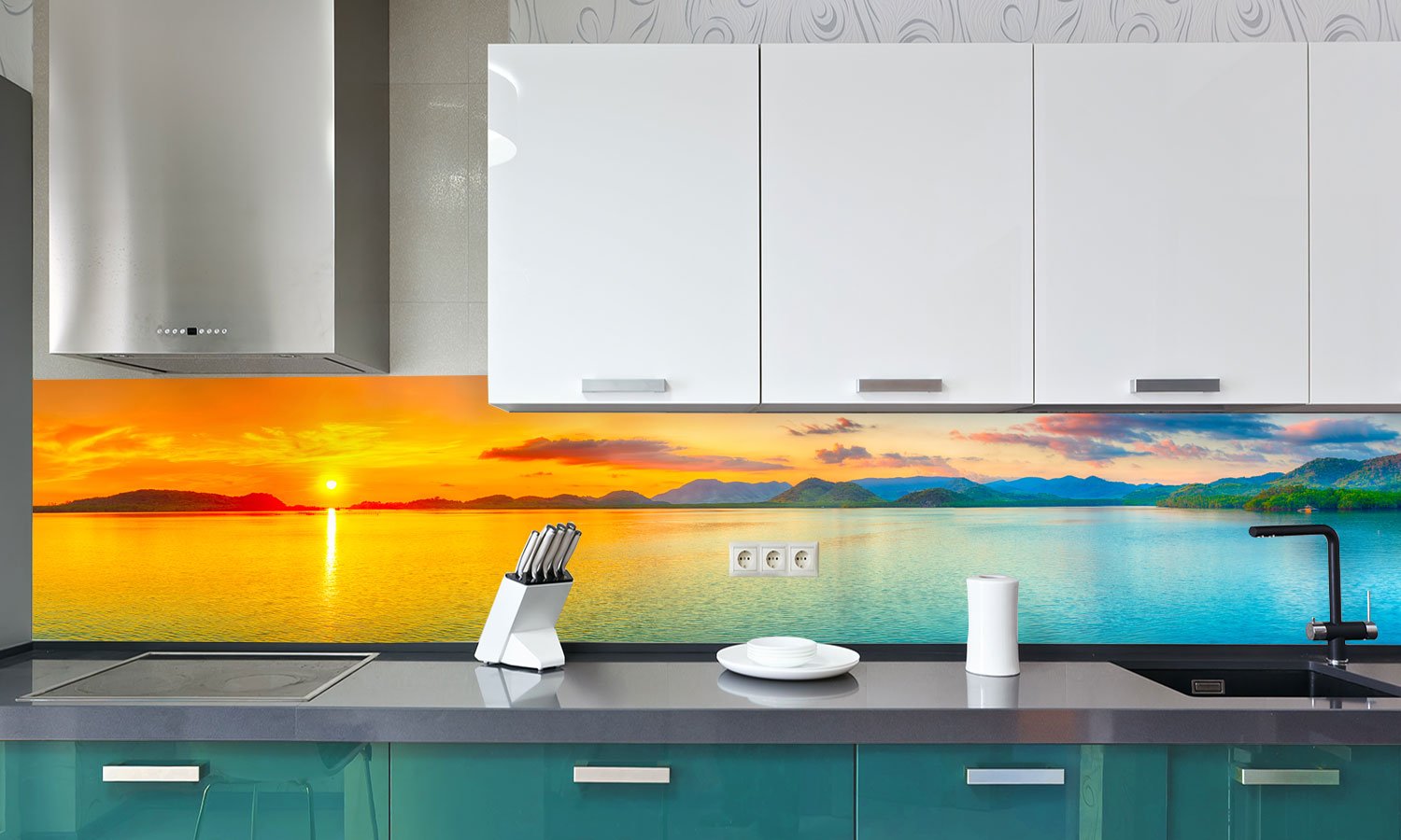 Kuhinjski paneli Amazing landscape  - Stekleni / PVC plošče / Pleksi steklo - s tiskom za kuhinjo, Stenske obloge PKU006 - Life-decor.si