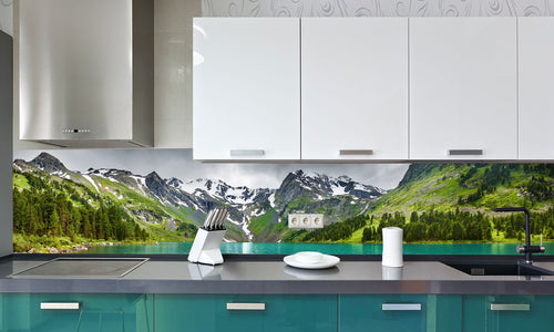 Kuhinjski paneli Abstract Smoke - Stekleni / PVC plošče / Pleksi steklo - s tiskom za kuhinjo, Stenske obloge PKU009 - Life-decor.si