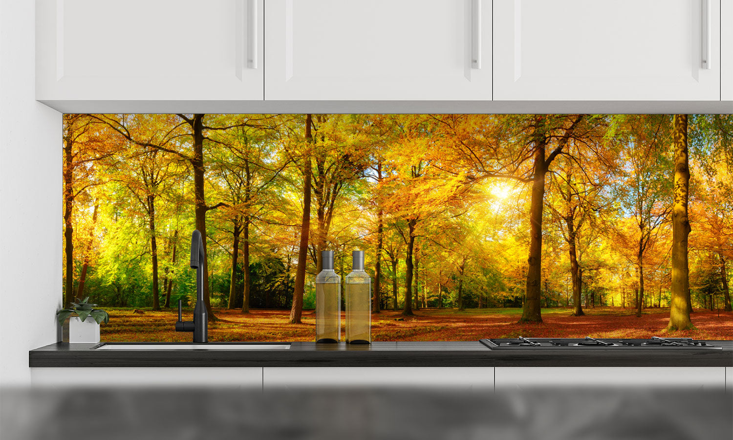 Kuhinjski paneli Jesenska panorama - Pleksi steklo - s tiskom za kuhinjo, Stenske obloge PKU015