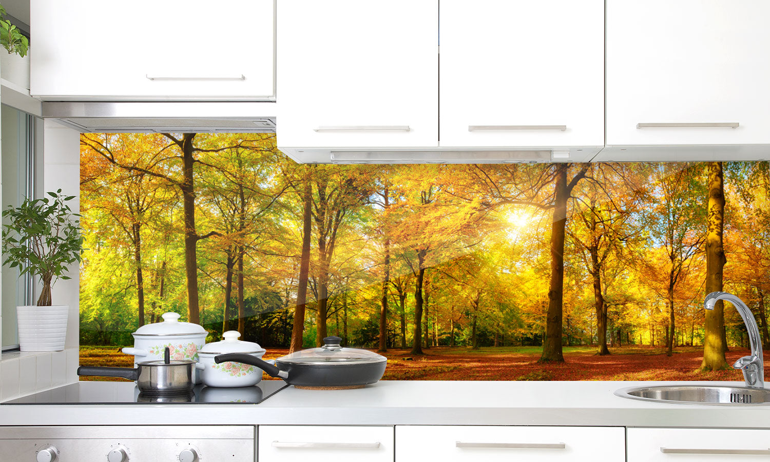 Kuhinjski paneli Jesenska panorama - Pleksi steklo - s tiskom za kuhinjo, Stenske obloge PKU015
