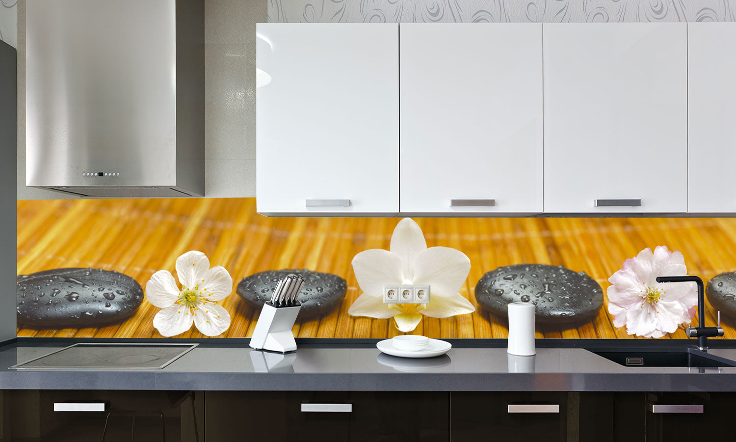Kuhinjski paneli  Japan zen - Stekleni / PVC plošče / Pleksi steklo - s tiskom za kuhinjo, Stenske obloge PKU022 - Life-decor.si