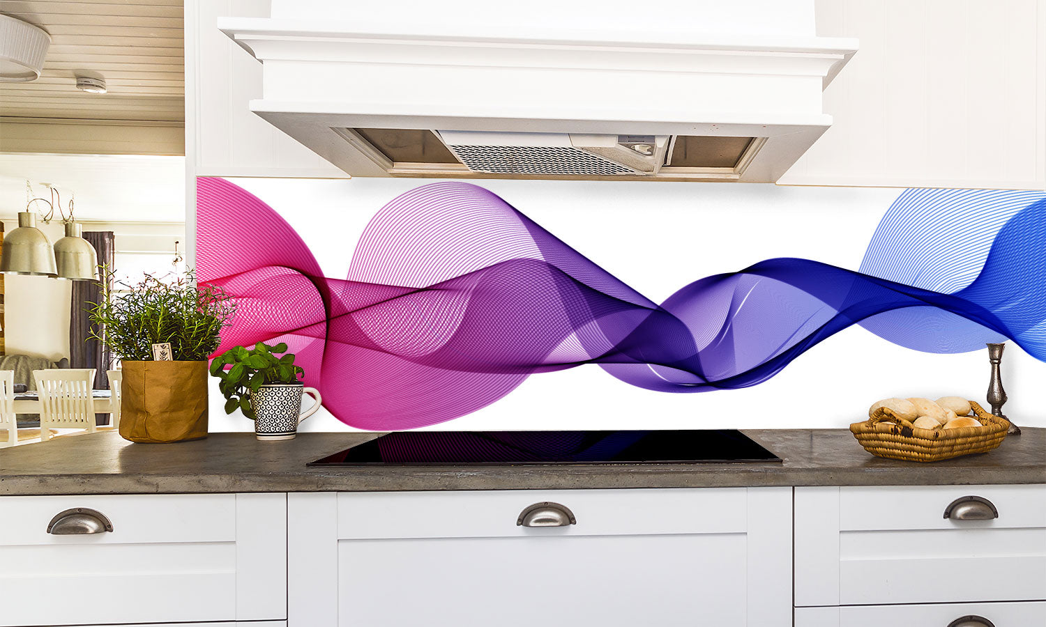 Kuhinjski paneli   Mesh line - Stekleni / PVC plošče / Pleksi steklo - s tiskom za kuhinjo, Stenske obloge PKU041 - Life-decor.si