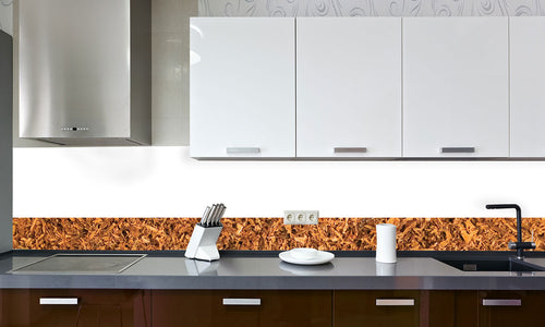 Kuhinjski paneli   Cut Pipe Tobacco - Stekleni / PVC plošče / Pleksi steklo - s tiskom za kuhinjo, Stenske obloge PKU048 - Life-decor.si