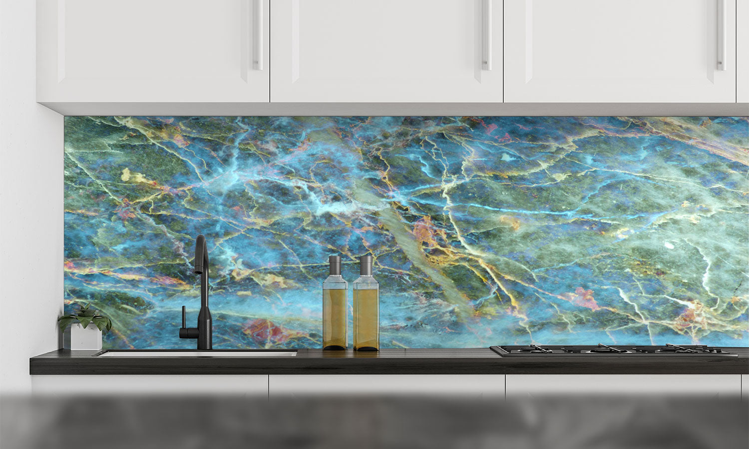 Kuhinjski paneli   Marble background - Stekleni / PVC plošče / Pleksi steklo - s tiskom za kuhinjo, Stenske obloge PKU059 - Life-decor.si
