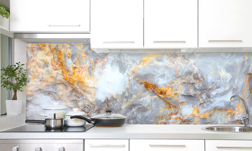 Kuhinjski paneli   Marble stone - Stekleni / PVC plošče / Pleksi steklo - s tiskom za kuhinjo, Stenske obloge PKU060 - Life-decor.si