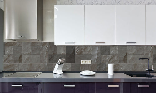 Kuhinjski paneli   Cube Stone wall - Stekleni / PVC plošče / Pleksi steklo - s tiskom za kuhinjo, Stenske obloge PKU073 - Life-decor.si