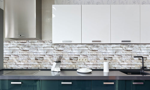 Kuhinjski paneli   Seamless stone wall - Stekleni / PVC plošče / Pleksi steklo - s tiskom za kuhinjo, Stenske obloge PKU076 - Life-decor.si
