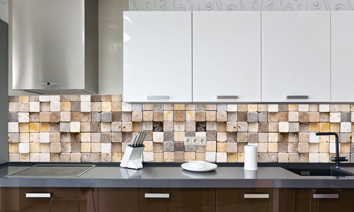 Kuhinjski paneli   Sand stone texture - Stekleni / PVC plošče / Pleksi steklo - s tiskom za kuhinjo, Stenske obloge PKU079 - Life-decor.si