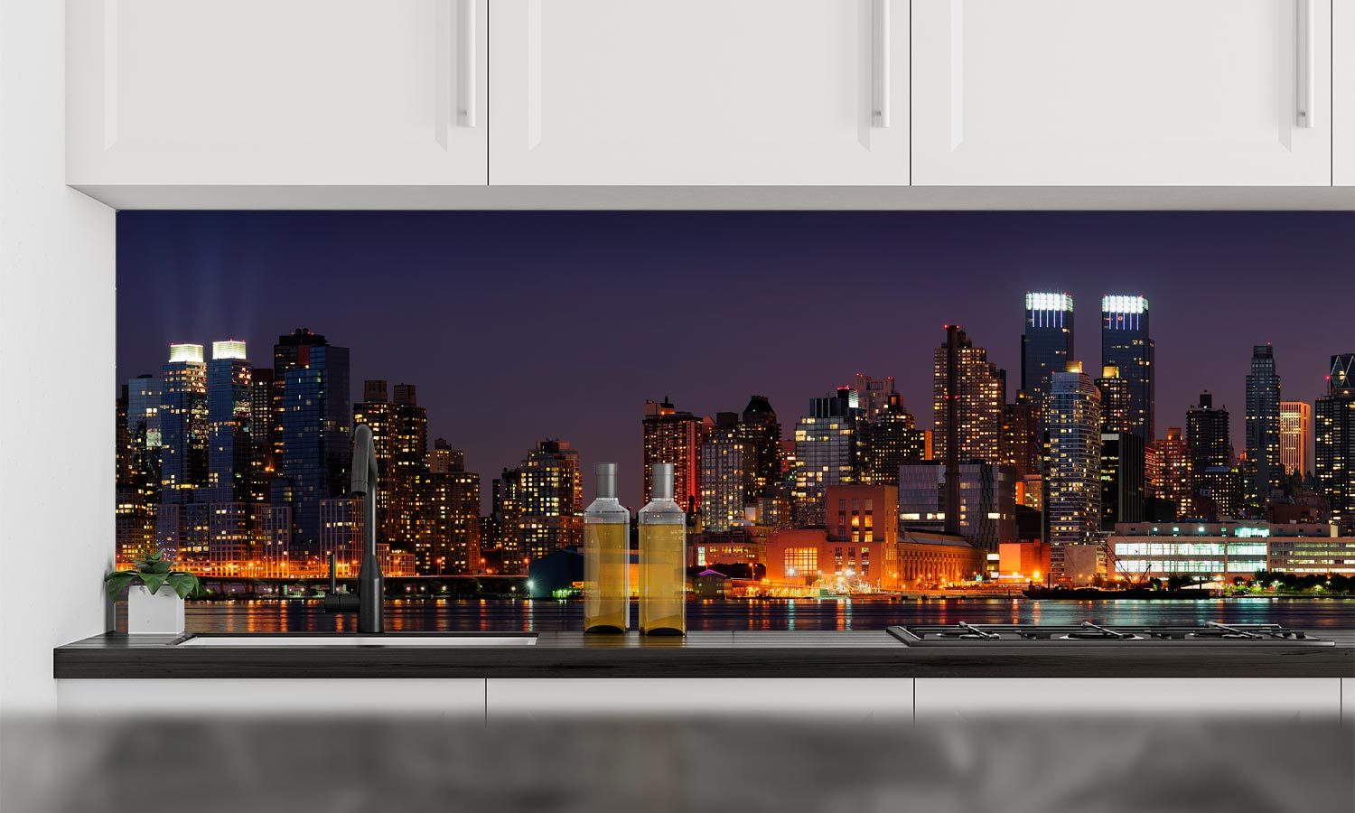 Kuhinjski paneli Panorama new York - Stekleni / PVC plošče / Pleksi steklo - s tiskom za kuhinjo, Stenske obloge PKU002