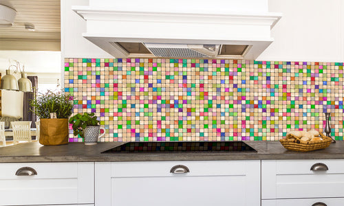 Kuhinjski paneli  Ceramic tile - Stekleni / PVC plošče / Pleksi steklo - s tiskom za kuhinjo, Stenske obloge PKU0101 - Life-decor.si