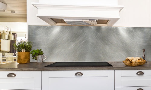 Kuhinjski paneli  Metal texture - Stekleni / PVC plošče / Pleksi steklo - s tiskom za kuhinjo, Stenske obloge PKU0108 - Life-decor.si