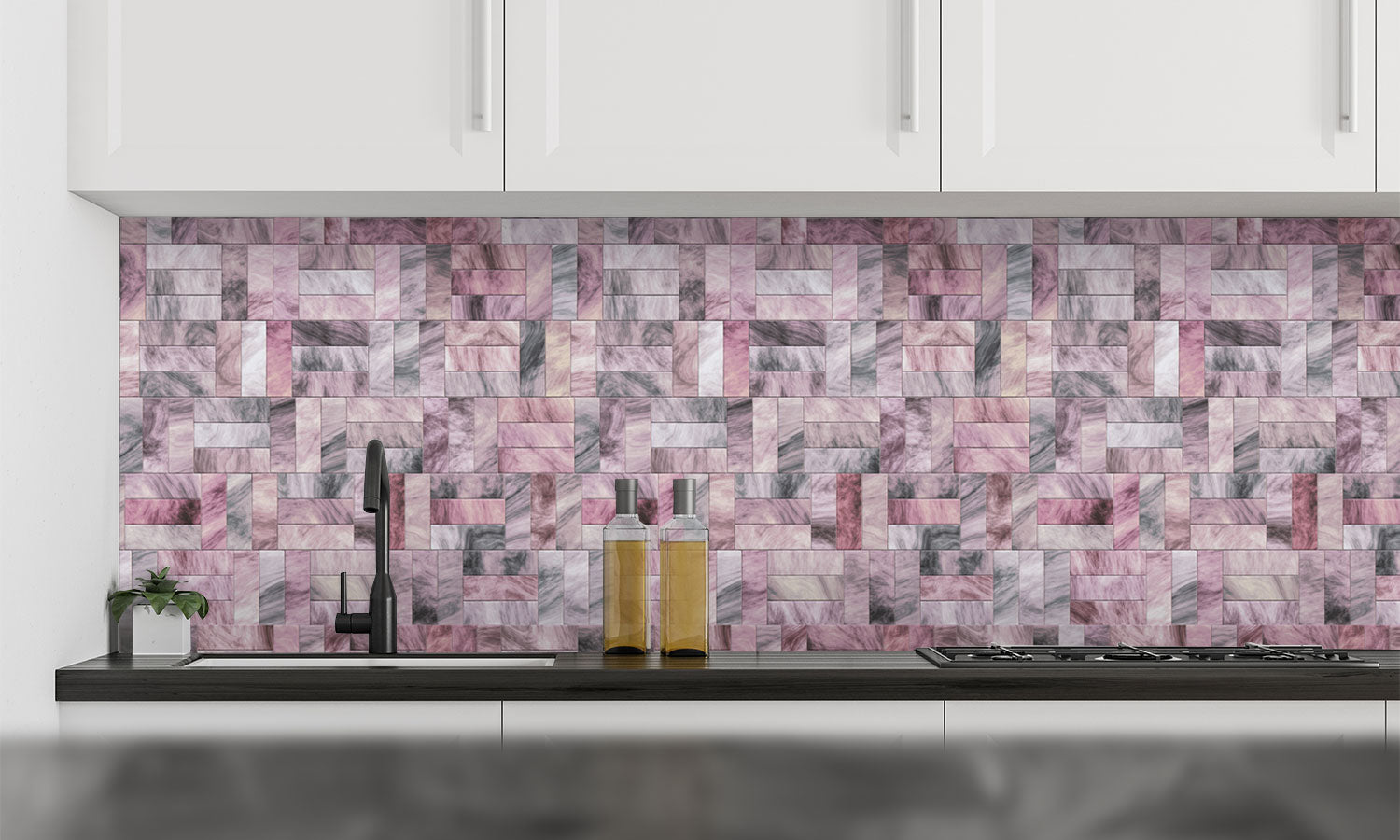 Kuhinjski paneli Tiles Background - Pleksi steklo - s tiskom za kuhinjo, Stenske obloge PKU0115