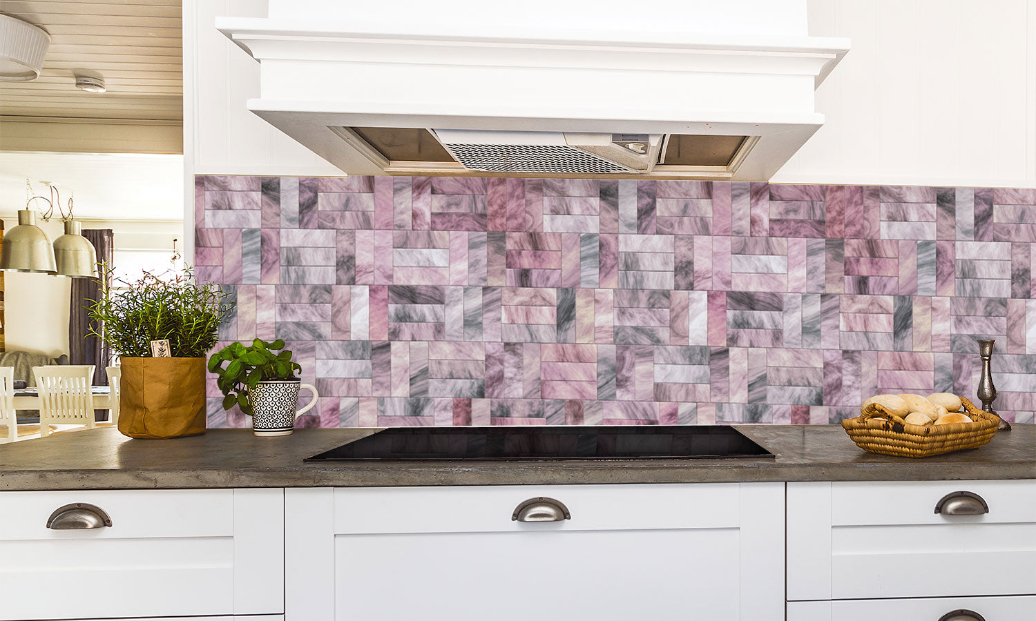 Kuhinjski paneli Tiles Background - Pleksi steklo - s tiskom za kuhinjo, Stenske obloge PKU0115
