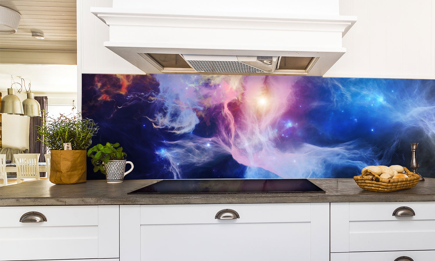 Kuhinjski paneli Vision of Nebulae - Pleksi steklo - s tiskom za kuhinjo, Stenske obloge PKU0127