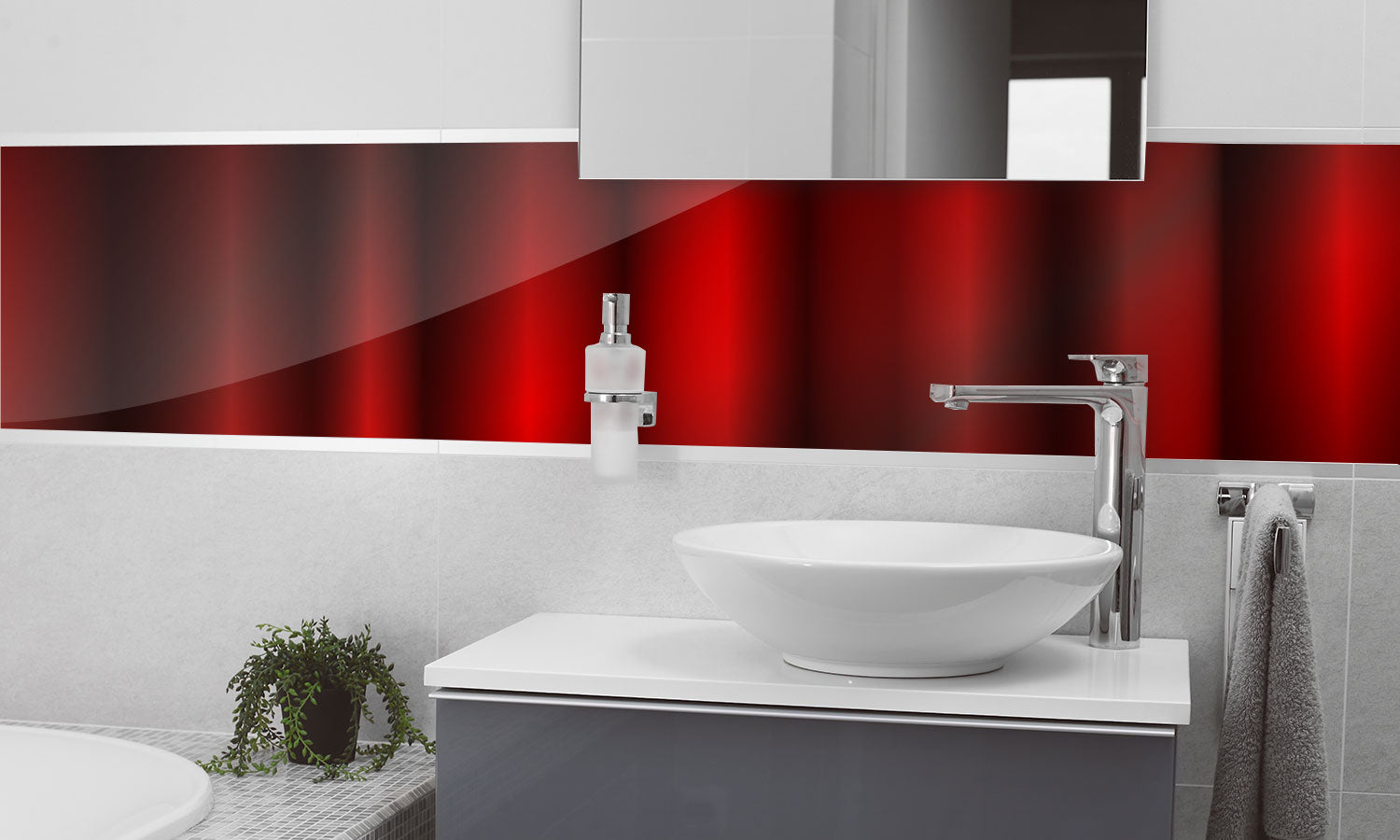 Kuhinjski paneli Red color gradients - Pleksi steklo - s tiskom za kuhinjo, Stenske obloge PKU0141