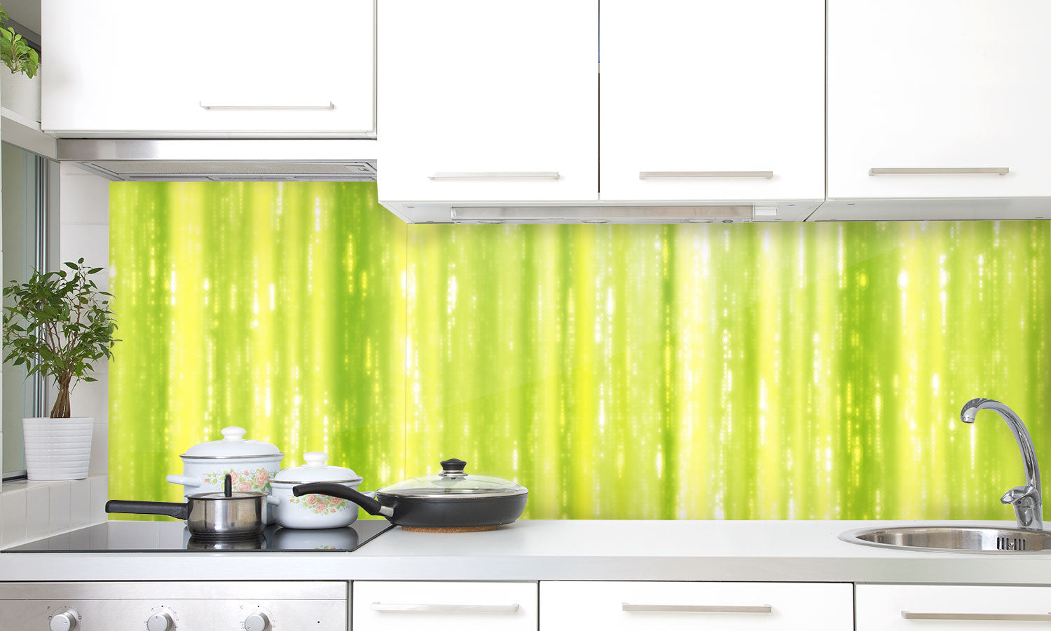 Kuhinjski paneli Streaks of multicolored light - Pleksi steklo - s tiskom za kuhinjo, Stenske obloge PKU0142