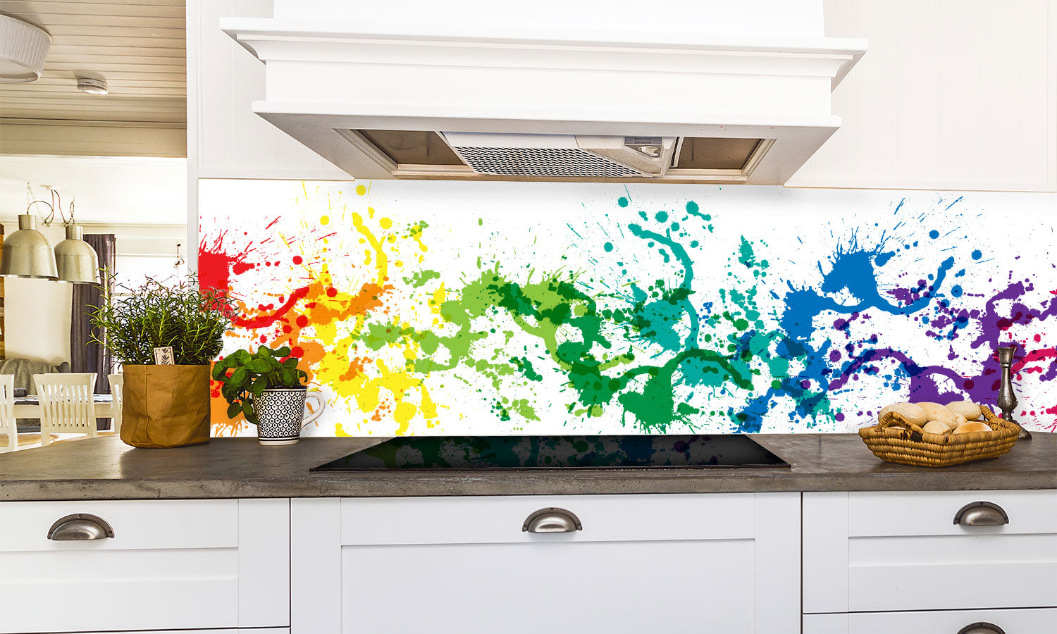 Kuhinjski paneli The abstract blot colorful - Pleksi steklo - s tiskom za kuhinjo, Stenske obloge PKU0144