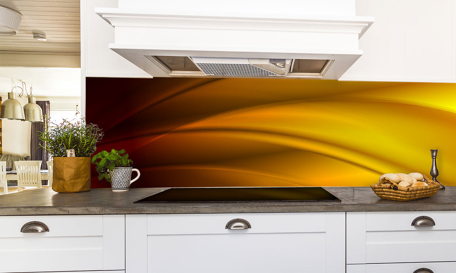 Kuhinjski paneli Simple wavy - Pleksi steklo - s tiskom za kuhinjo, Stenske obloge PKU0150