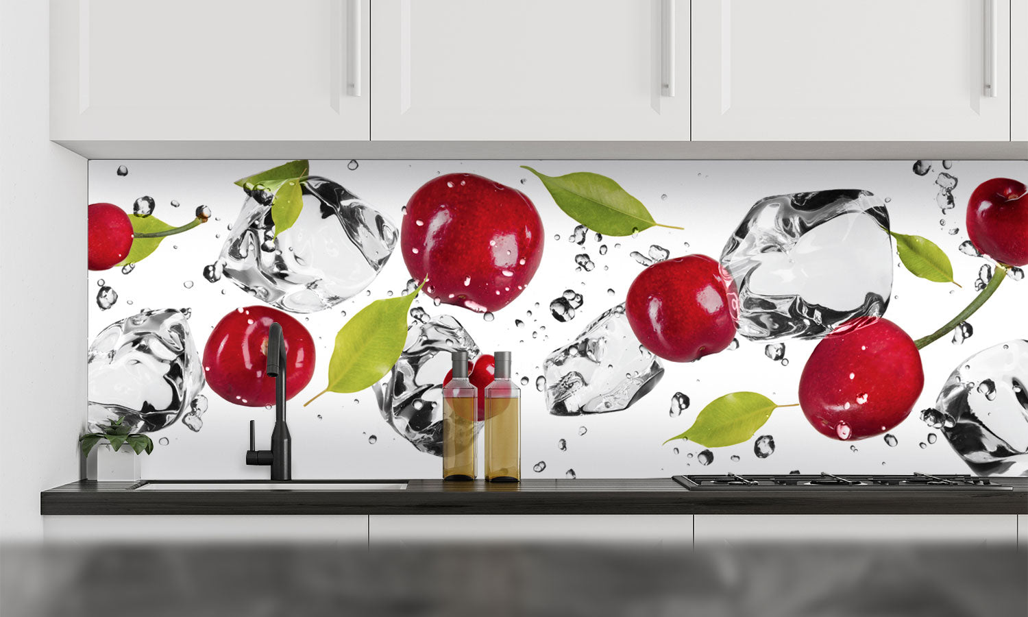 Kuhinjski paneli Ice fruit - Pleksi steklo - s tiskom za kuhinjo, Stenske obloge PKU0169
