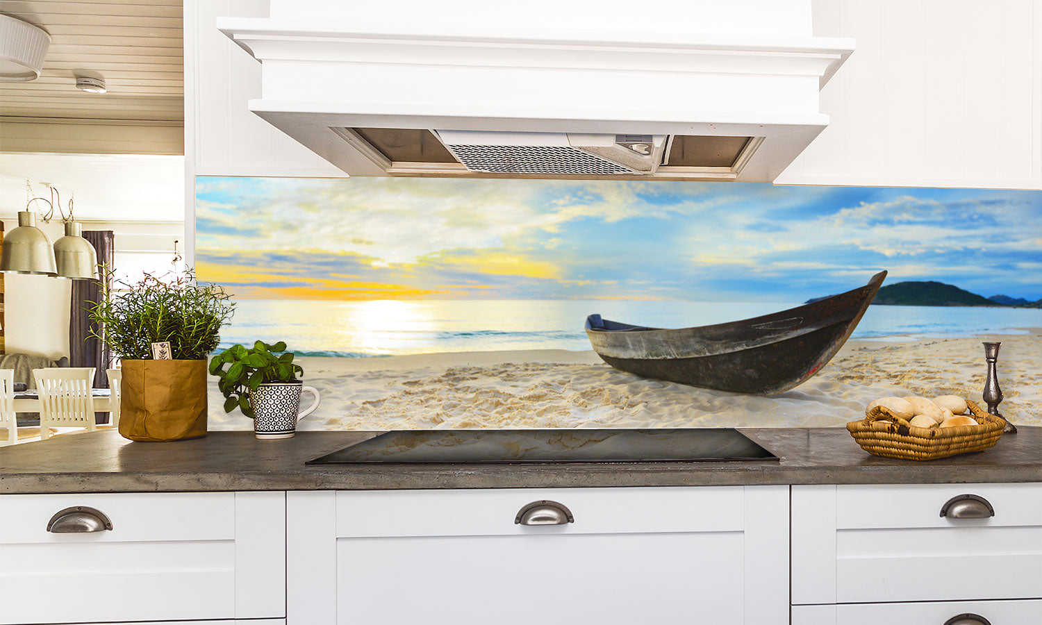 Kuhinjski paneli Beach panorama - Stekleni / PVC plošče / Pleksi steklo - s tiskom za kuhinjo, Stenske obloge PKU0199 - Life-decor.si