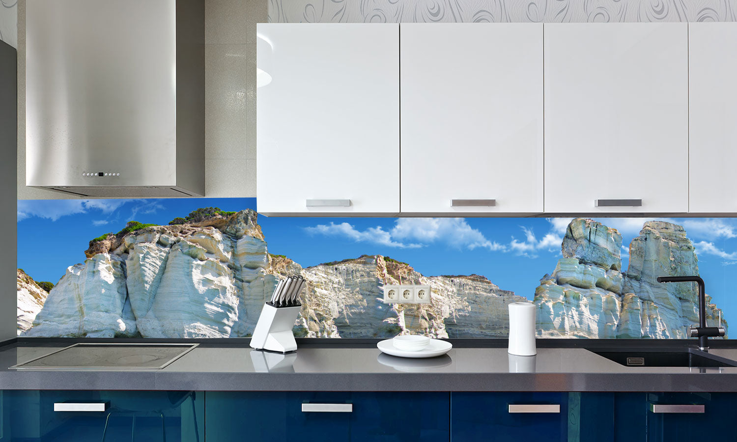 Kuhinjski paneli Greek holidays - Pleksi steklo - s tiskom za kuhinjo, Stenske obloge PKU0200