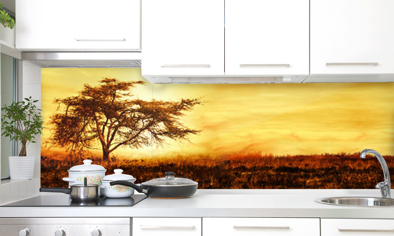 Kuhinjski paneli Big Africa - Stekleni / PVC plošče / Pleksi steklo - s tiskom za kuhinjo, Stenske obloge PKU0201 - Life-decor.si