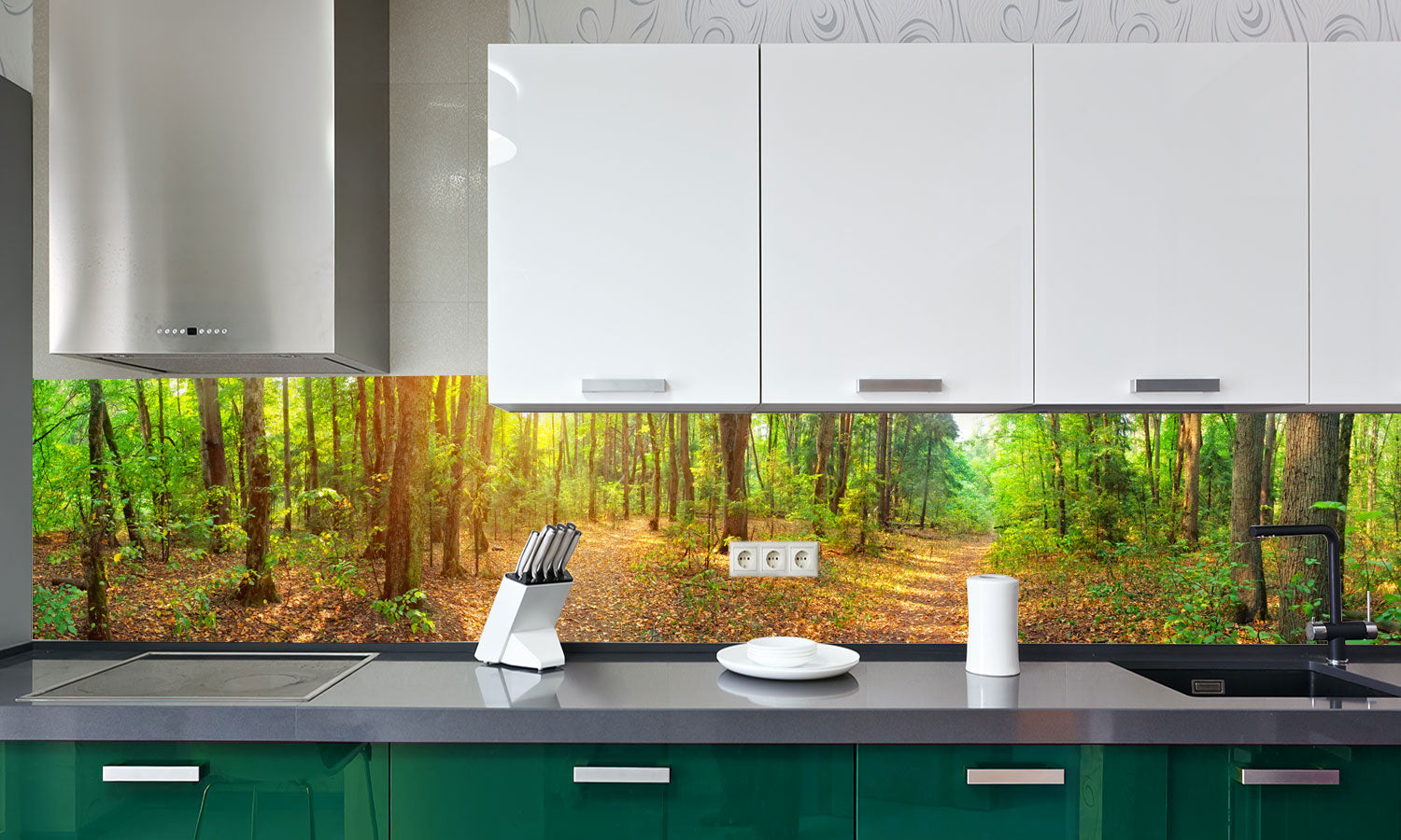 Kuhinjski paneli Forest - Pleksi steklo - s tiskom za kuhinjo, Stenske obloge PKU0210
