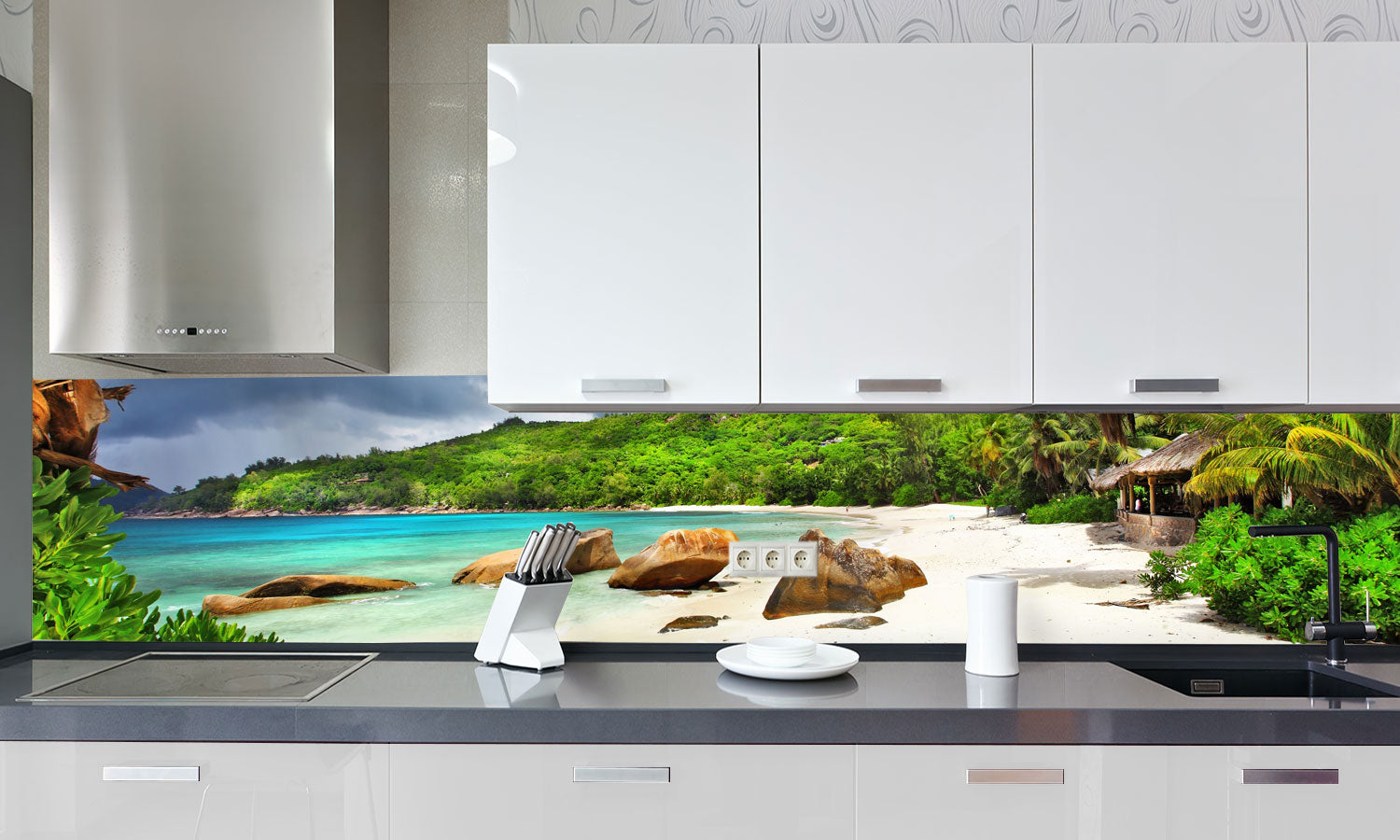 Kuhinjski paneli Tropical holidays - Pleksi steklo - s tiskom za kuhinjo, Stenske obloge PKU0214