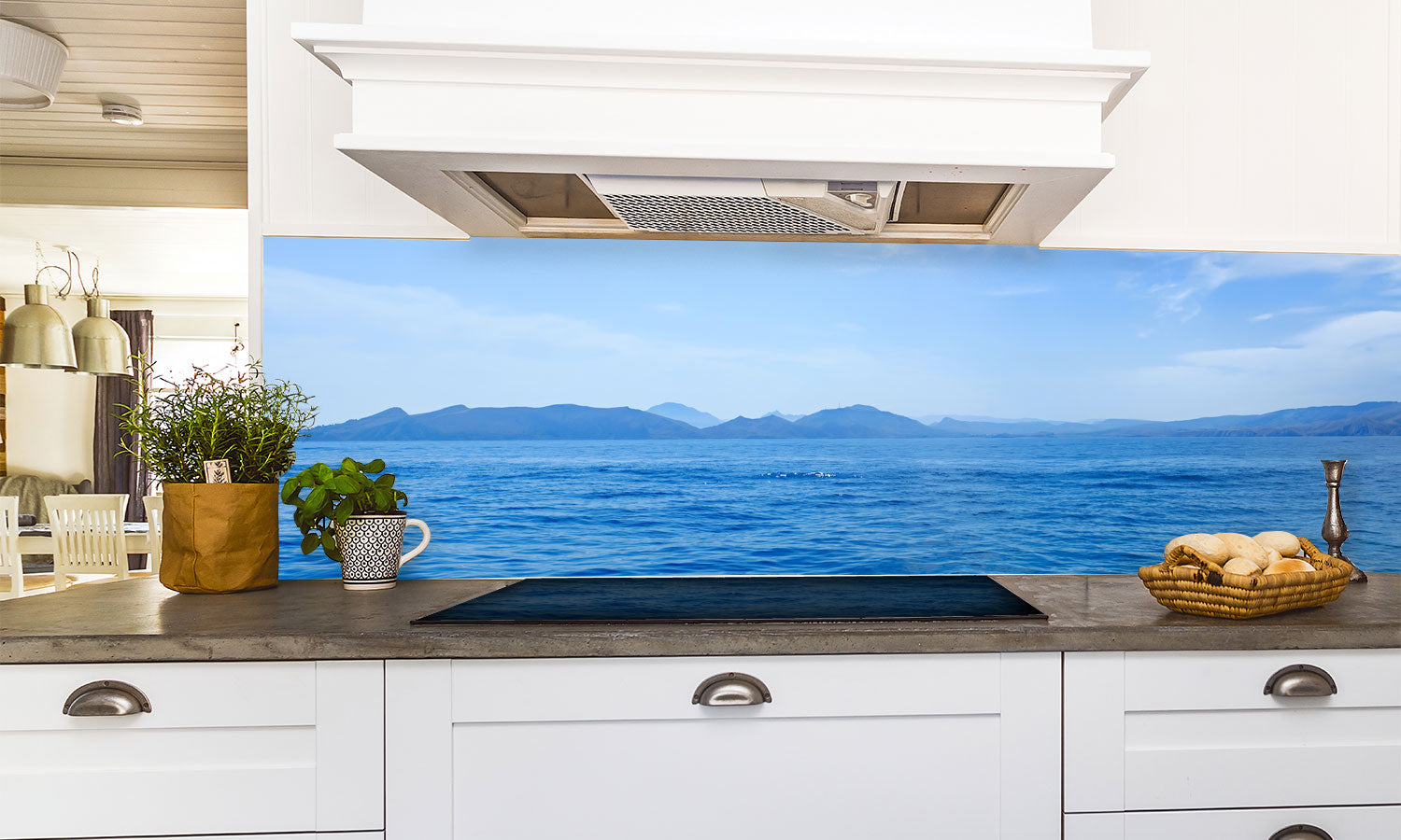 Kuhinjski paneli Sea panorama - Pleksi steklo - s tiskom za kuhinjo, Stenske obloge PKU0221