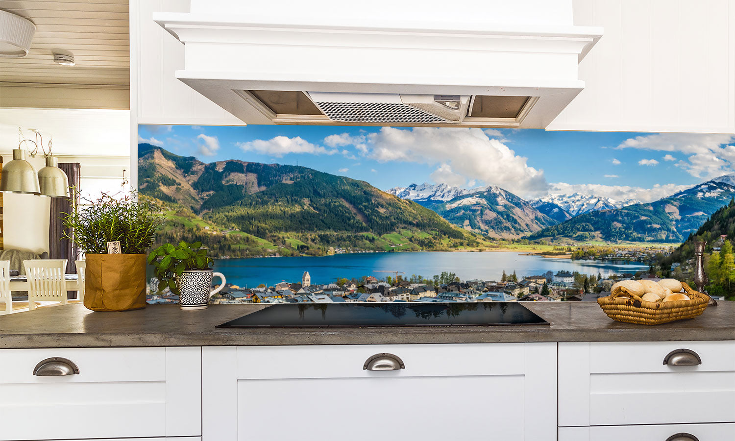 Kuhinjski paneli Mountain landscape - Pleksi steklo - s tiskom za kuhinjo, Stenske obloge PKU0229