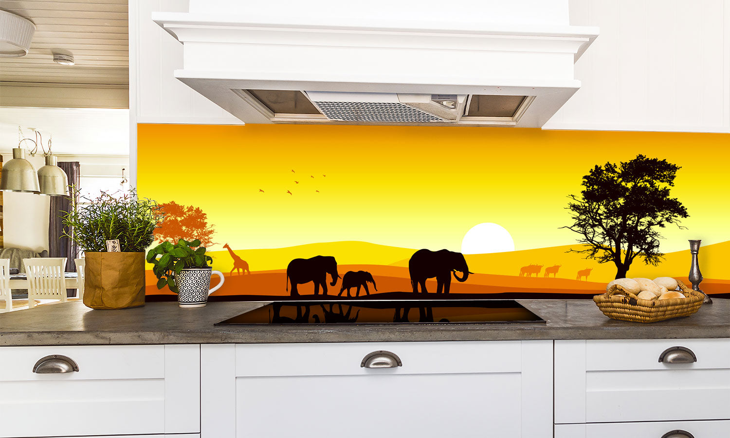 Kuhinjski paneli Safari - Pleksi steklo - s tiskom za kuhinjo, Stenske obloge PKU0230