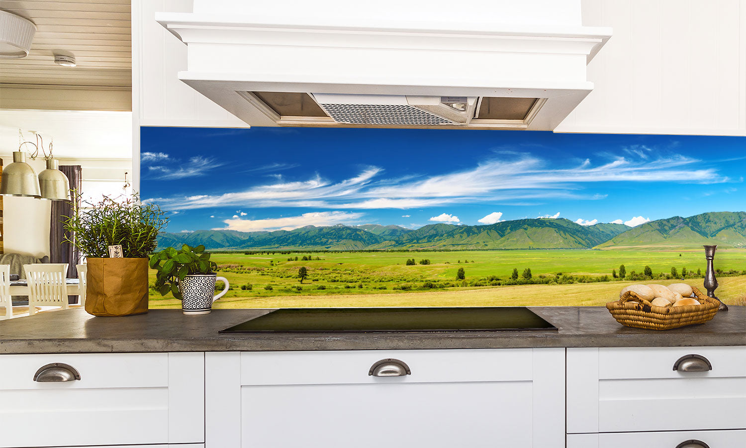 Kuhinjski paneli Mountain panorama - Pleksi steklo - s tiskom za kuhinjo, Stenske obloge PKU0233
