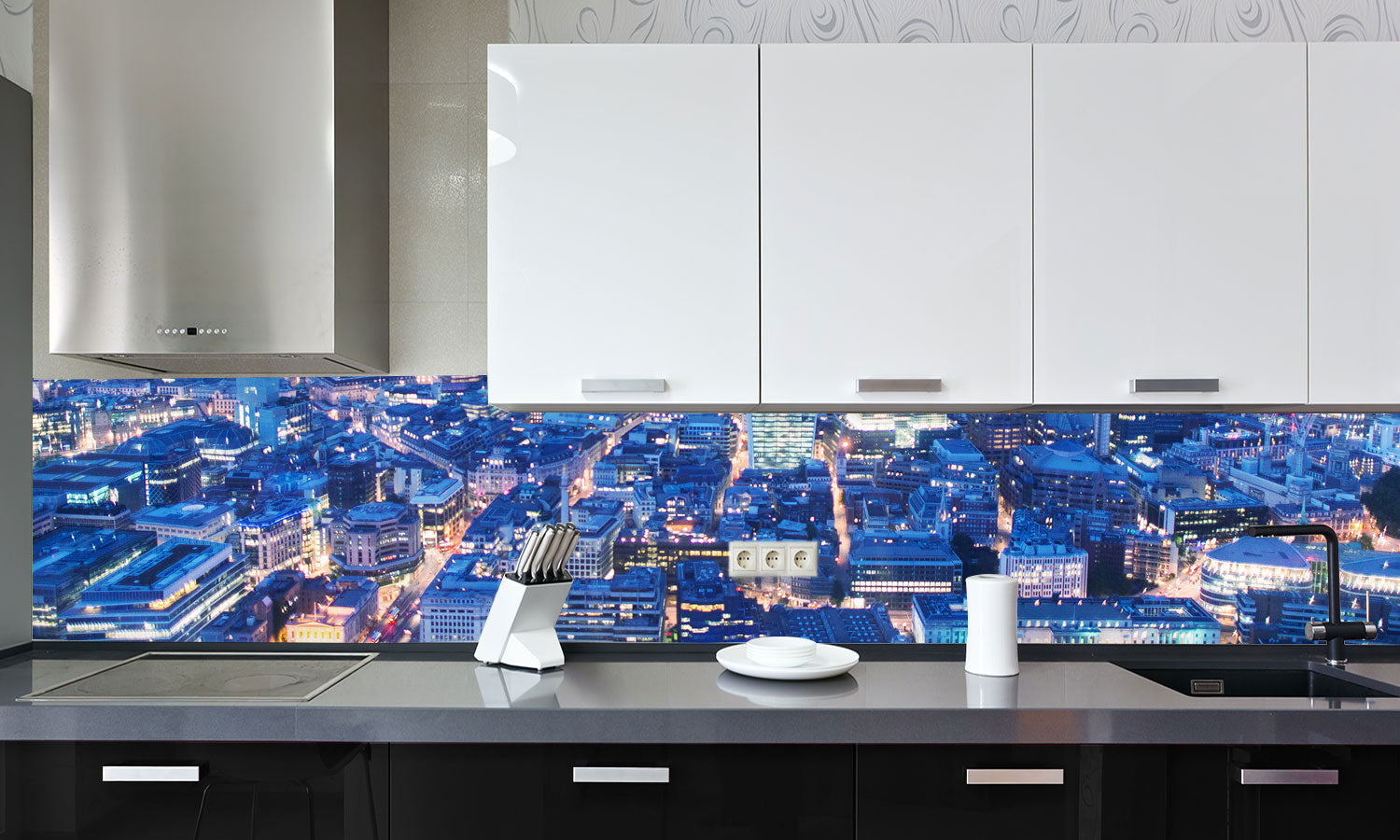 Kuhinjski paneli View of London - Pleksi steklo - s tiskom za kuhinjo, Stenske obloge PKU0249