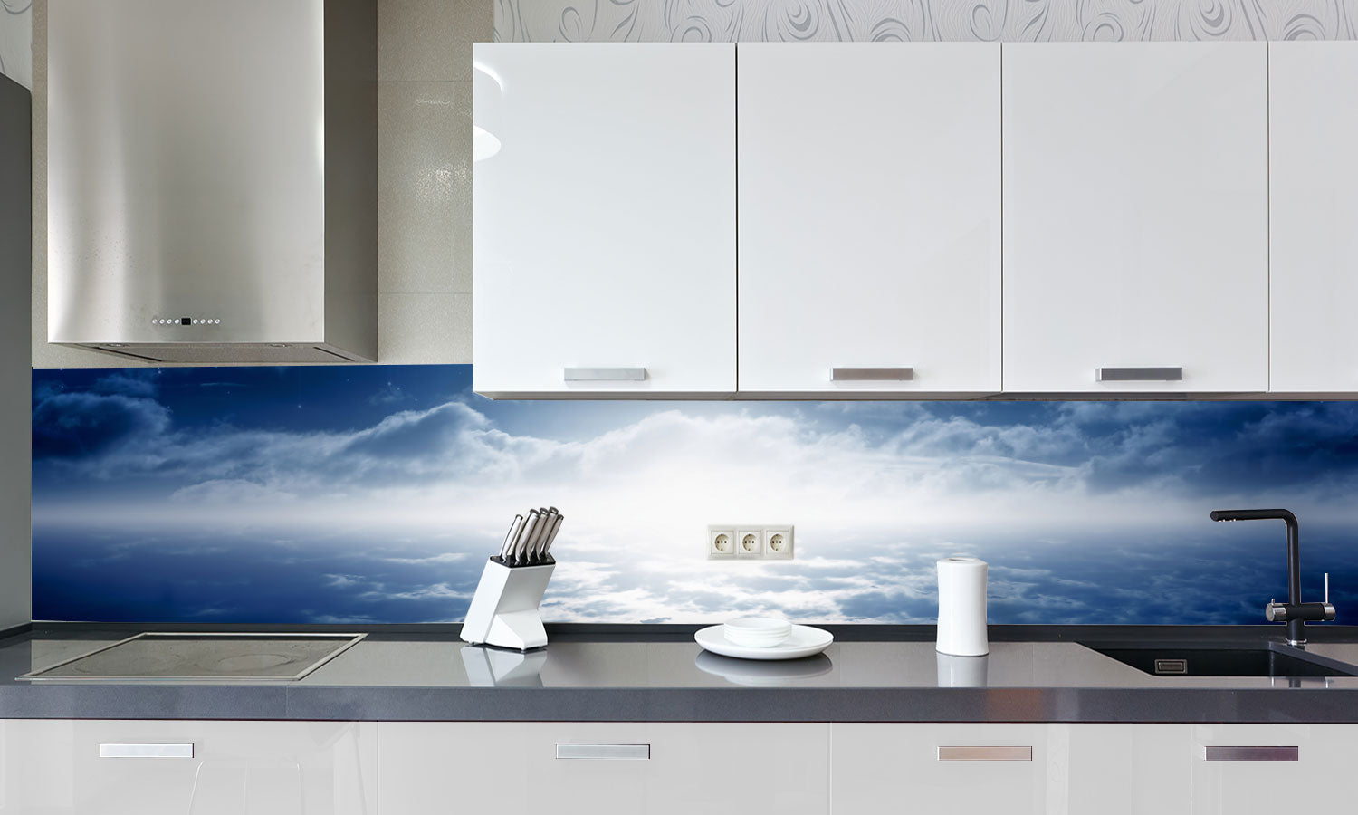 Kuhinjski paneli Beautiful night - Stekleni / PVC plošče / Pleksi steklo - s tiskom za kuhinjo, Stenske obloge PKU0258 - Life-decor.si