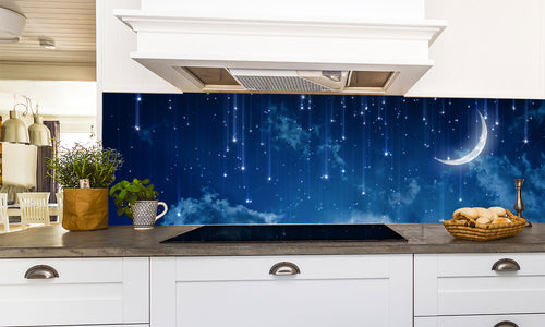 Kuhinjski paneli Beautiful night - Stekleni / PVC plošče / Pleksi steklo - s tiskom za kuhinjo, Stenske obloge PKU0258 - Life-decor.si